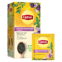 Чай Lipton Открой гармонию чёрный с чабрецом в пакетиках, 25х1.5г
