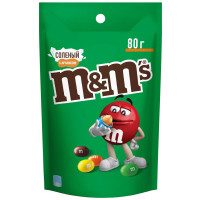 Конфеты M&M's драже с арахисом, солью и молочным шоколадом, 80г