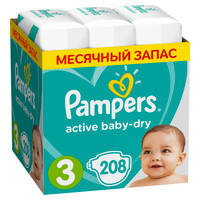 Подгузники Pampers Active Baby-Dry Midi р.3 6-10кг, 208шт