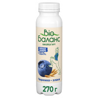 Биойогурт Bio Баланс питьевой черника-злаки 1%, 270мл