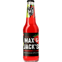 Напиток пивной Max&Jack’s клубника-лайм осветлённый нефильтрованный пастеризованный 4.7%, 400мл