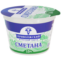 Сметана Приволжский 15%, 200г