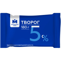 Творог 5% Молочный знак, 180г