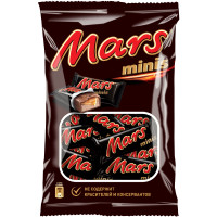 Батончики Mars Minis шоколадные с нугой-карамелью, 182г