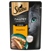 Влажный корм Sheba для кошек паштет с индейкой, 75г