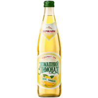 Напиток среднегазированный Бочкари Домашний лимонад со вкусом лимона безалкогольный, 450мл
