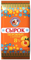 Сырок творожный Волжаночка сладкий с курагой 8%, 90г