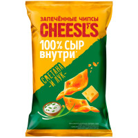 Чипсы Cheesl's пшенично-картофельные запеченные с сыром со вкусом сметаны и лука, 100г