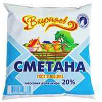 Сметана Вкусняев 20%, 430г