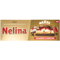 Шоколад Nelina Premium Maxxx молочный со вкусом клубничного чизкейка, 270г
