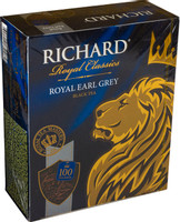 Чай Richard Эрл Грей чёрный с бергамотом в пакетиках, 100х2г