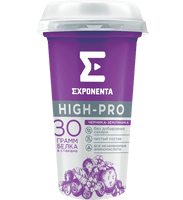 Напиток кисломолочный Exponenta High-Pro черника-земляника обезжиренный, 250мл