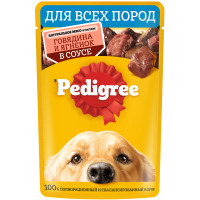 Влажный корм Pedigree для взрослых собак всех пород с говядиной и ягненком в соусе, 85г