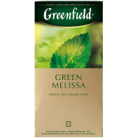 Чай Greenfield Грин мелисса зелёный в пакетиках, 25х1.5г