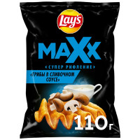 Чипсы Lays Maxx из натурального картофеля со вкусом грибов в сливочном соусе, 110г