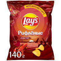 Чипсы картофельные Lay's рифлёные во вкусом лобстера, 140г