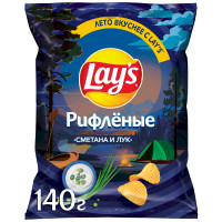 Чипсы картофельные Lay's со вкусом сметаны и лука, 140г