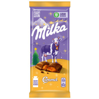 Шоколад молочный Milka с карамельной начинкой, 90г