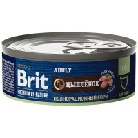 Консервы Brit Premium By Nature с мясом цыплёнка для кошек, 100г