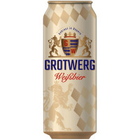 Пиво Grotwerg Вайссбир пшеничное светлое нефильтрованное 4.9%, 500мл