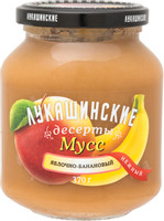Мусс Лукашинские десерты Нежный яблочно-банановый, 370г