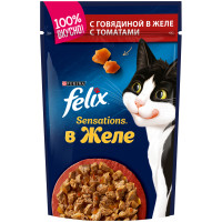 Влажный корм Felix для кошек с говядиной, 85г