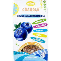 Гранола Mokki Granola Mustikka&Manteli Черника-Миндаль зерновая хрустящая, 300г