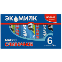 Масло сладкосливочное Экомилк Традиционное несоленое 82.5%, 300г