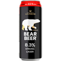 Пиво Bear Beer Стронг лагер светлое 8.3%, 450мл