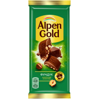 Шоколад молочный Alpen Gold с фундуком, 85г