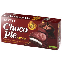 Печенье Lotte Choco Pie Cacao в глазури, 168г