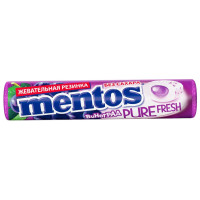 Жевательная резинка Mentos Pure Fresh Виноград, 15.5г