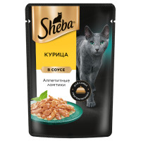 Влажный корм Sheba для кошек Ломтики в соусе с курицей, 75г