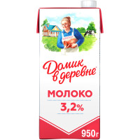 Молоко ультрапастеризованное Домик в деревне 3.2%, 925мл