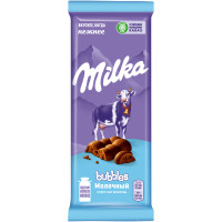 Шоколад молочный Milka Bubbles пористый, 76г