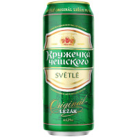 Пиво Кружечка Чешского светлое фильтрованное 4.3%, 430мл