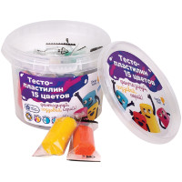 Игровой набор Тесто-пластилин Genio Kids ta1066v для детской лепки 15 цветов