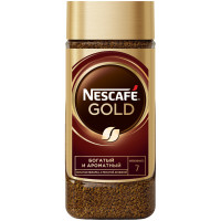Кофе Nescafé Gold натуральный растворимый с добавлением молотого, 190г