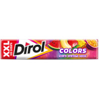 Жевательная резинка Dirol Colors XXL ассорти фруктовых вкусов без сахара, 19г