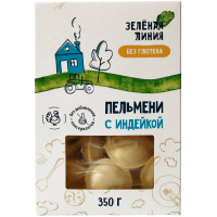 Пельмени с индейкой без глютена Зелёная Линия, 350г