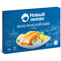 Филе из белой рыбы в кляре замороженное Новый Океан, 300г Филе из белой рыбы в кляре замороженное Новый Океан, 300г