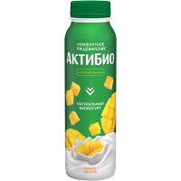 Биойогурт Актибио с манго и яблоком обогащенный бифидобактериями 1.5%, 260мл