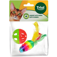 Набор игрушек Triol активная игра для кошек в ассортименте 40-60мм