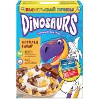 Завтрак готовый Kellogg's Dinosaurs из злаков Шоколадно-банановый микс, 200 г