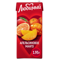 Напиток сокосодержащий Любимый Апельсиновое манго, 1.93л