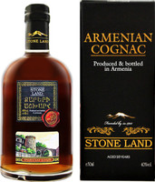 Коньяк Stone Land №10 10-летний армянский 40% в подарочной упаковке, 500мл