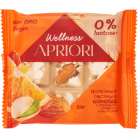 Шоколад Wellness Apriori с апельсином миндалем и фисташкой, 50г