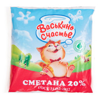 Сметана Васькино Счастье 20%, 250г