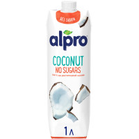 Напиток кокосовый Alpro Coconut No Sugars ультрапастеризованный обогащённый кальцием, 1л