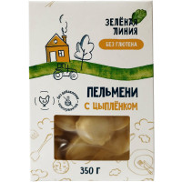 Пельмени с цыпленком без глютена Зелёная Линия, 350г